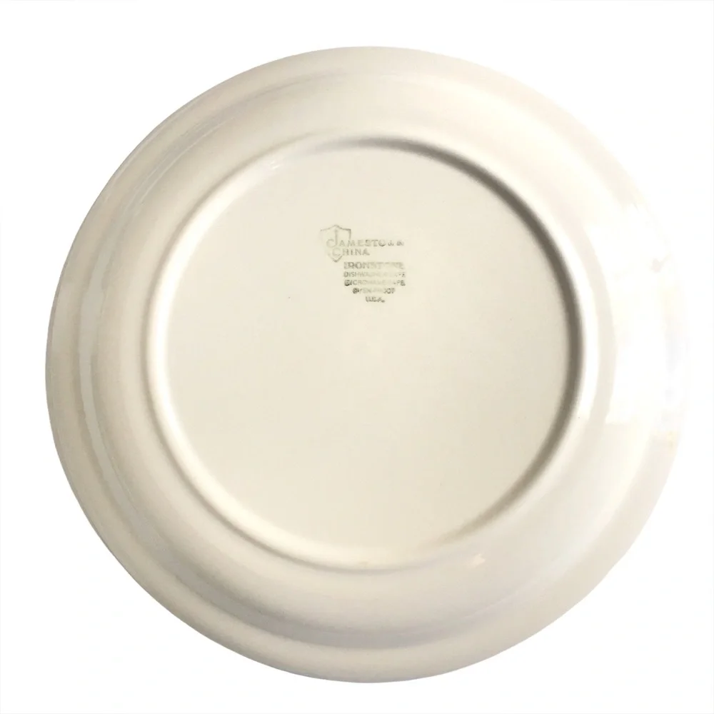 Set of 2 Jamestown Yellow Poppy China Ironstone Dinner Plates